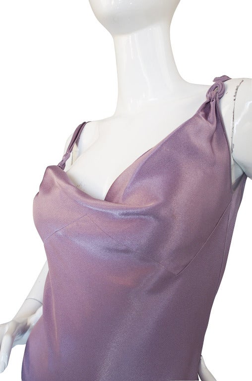 1997 Collection John Galliano Bias Cut Lilac Slip Dress 1