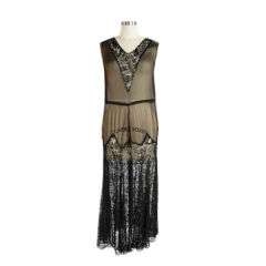 1920s Silk & Lace Flapper Dress
