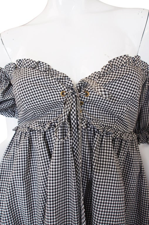 1990s Moschino Gingham Corset Mini Dress 4