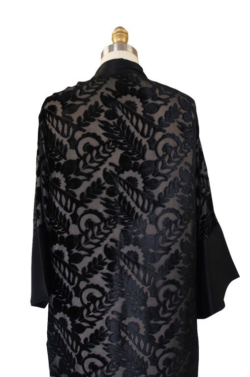 1920s Silk Devore & Chiffon Flapper Robe 3