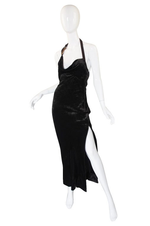 1990s Christian Dior Velvet Gown In Excellent Condition In Rockwood, ON