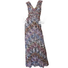 Recent Missoni Multi Color Knit Gown