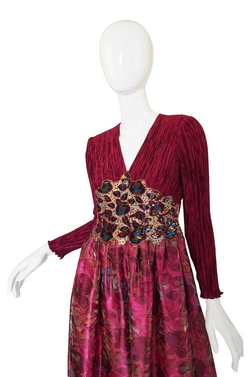 Women's 1980s Mary MacFadden Couture Sequin Gown