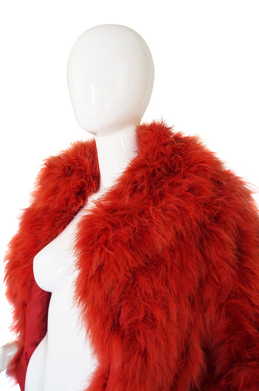 1970s Miss Dior Rare Feather Coat at 1stdibs