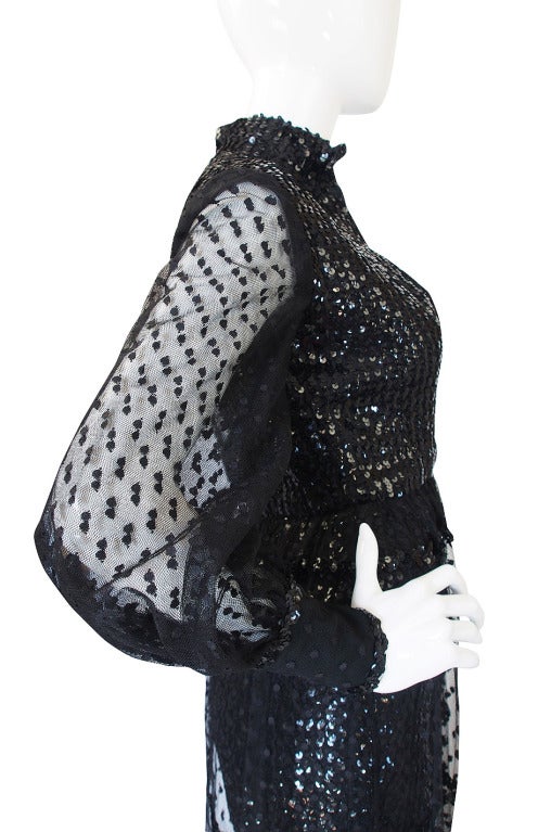 1960s Oscar De La Renta Sequin Jumpsuit 2
