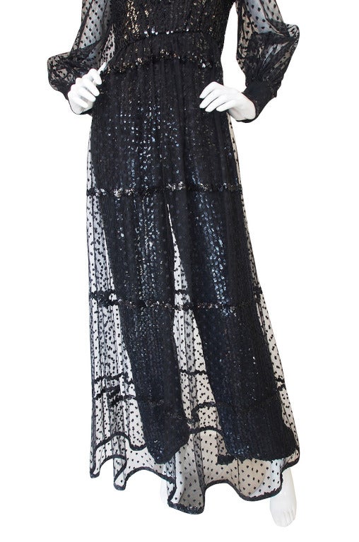 1960s Oscar De La Renta Sequin Jumpsuit 4