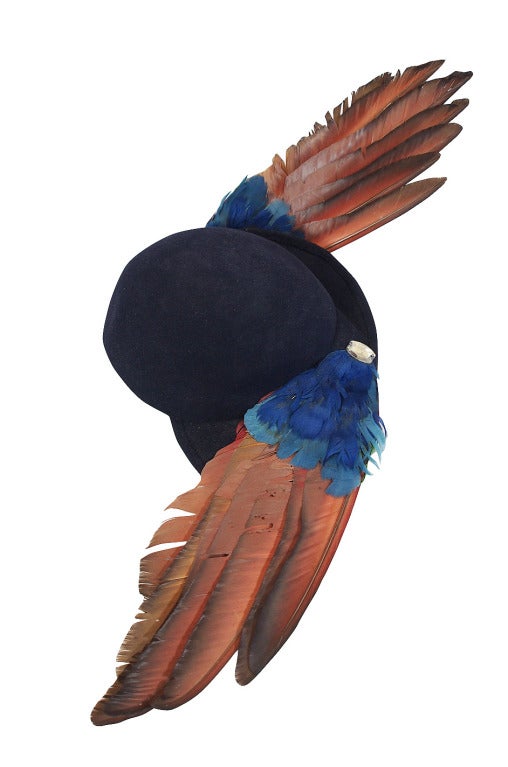 Women's 1930/40s Bes Ben Feather & Felt Hat