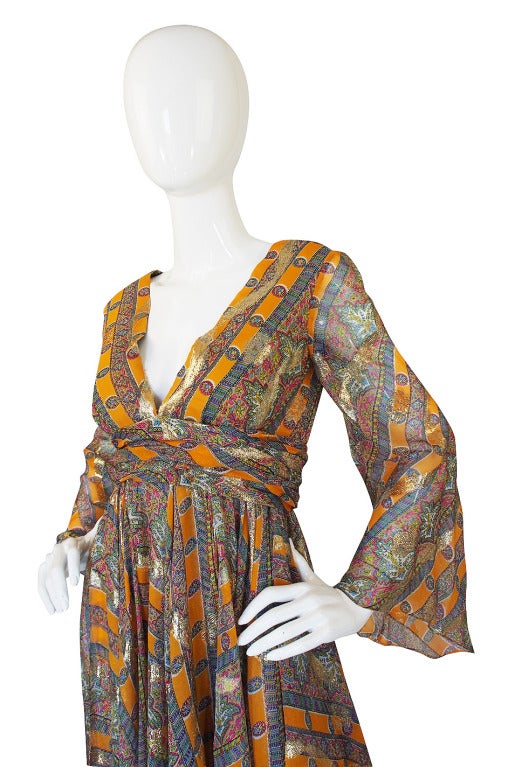 1970s Handkerchief Hem Bill Blass Gown 1