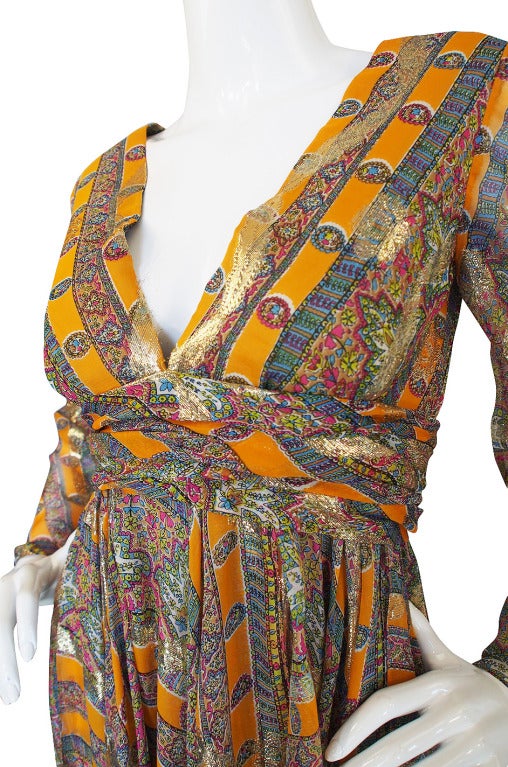 1970s Handkerchief Hem Bill Blass Gown 4