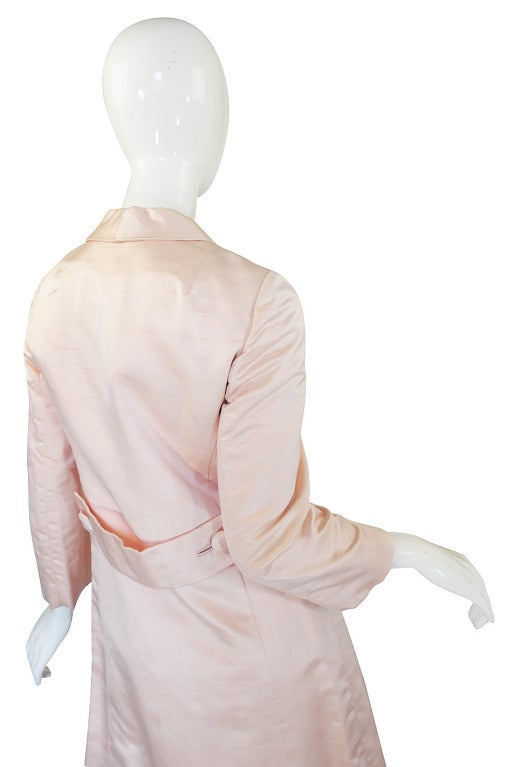 1960s Pink Silk Malcolm Starr Coat 1