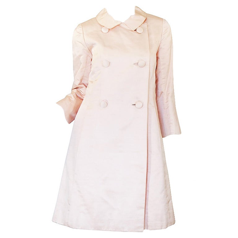 1960s Pink Silk Malcolm Starr Coat