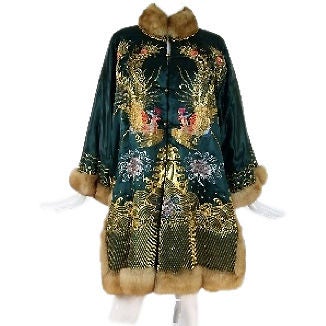 1960s Embroidered Sable & Mink Coat
