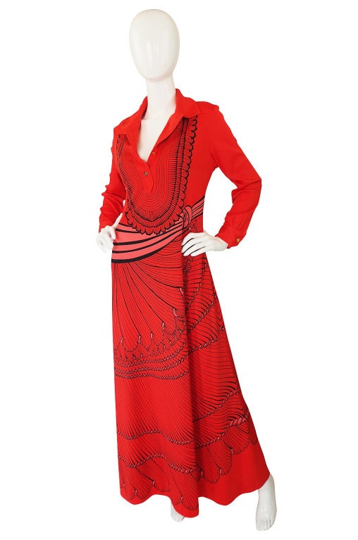 1970s Trompe l'oeil Roberta de Camerino Dress In Excellent Condition In Rockwood, ON