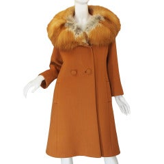 1950s Fur Collar & Wool Lilli Ann Coat