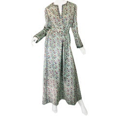 1960s Treacy Lowe Velveteen Caftan Dress