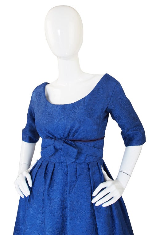 Women's 1950s Christian Dior London Silk Brocade Dress