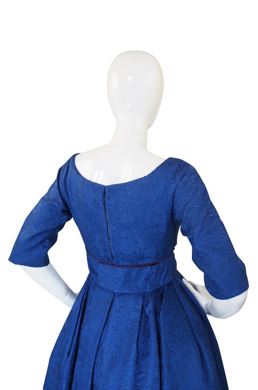 1950s Christian Dior London Silk Brocade Dress 1