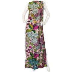 Incredible 1960s Sequin 
Bead Maxi Dress