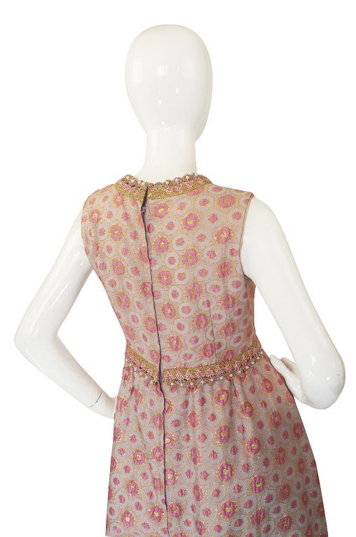 1960s Brocade & Jewelled Pink Jumpsuit 1
