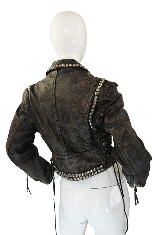 1970s Motorcross Studded Leather Jacket In Excellent Condition In Rockwood, ON
