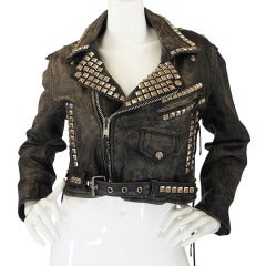 Vintage 1970s Motorcross Studded Leather Jacket