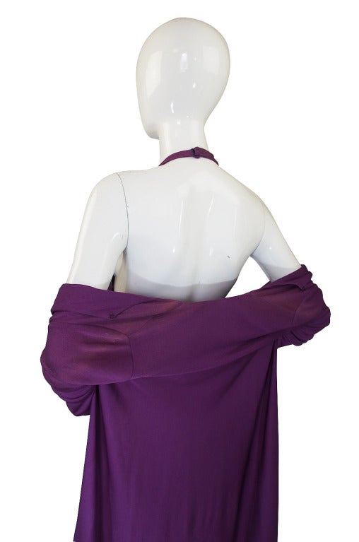 1971 Couture Halston Jersey Gown & Coat 3