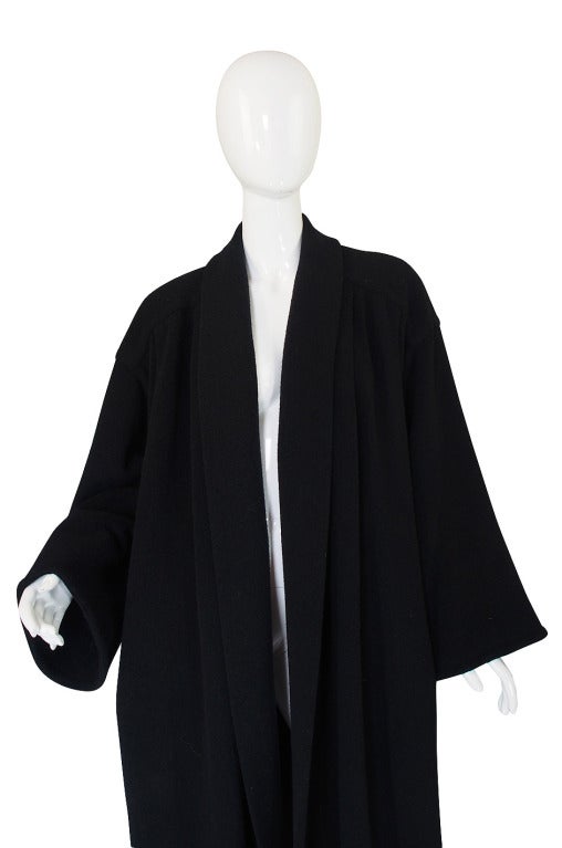1980s Gianfranco Ferre Wool Kimono Coat In Excellent Condition In Rockwood, ON