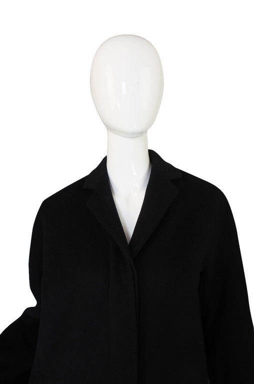 Women's 1990s Calvin Klein Minimalist Wool Coat For Sale