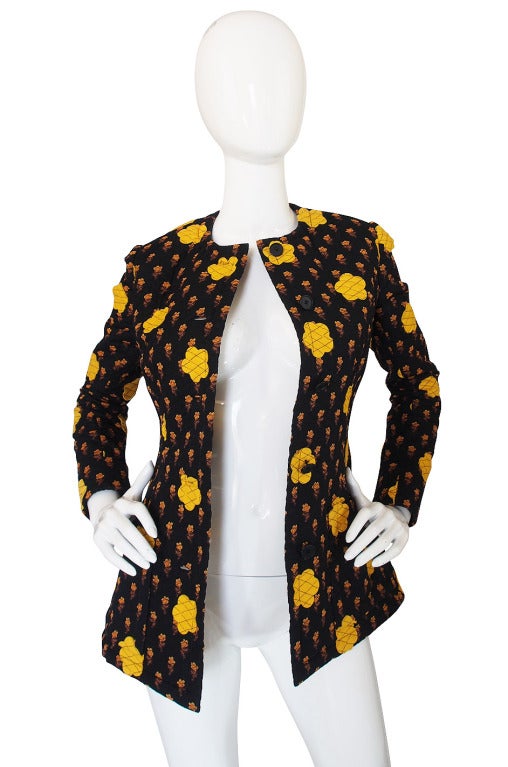 1970s Givenchy Felt Applique Jacket In Excellent Condition In Rockwood, ON