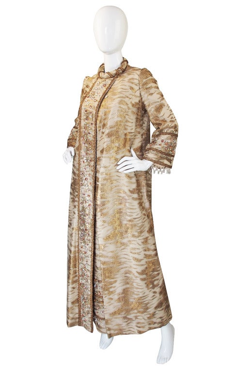 1960s Incredible Custom Beaded Coat & Gown 1