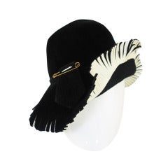 1970s Fringed Yves Saint Laurent Hat