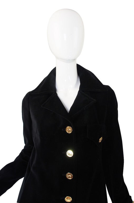 Women's 1970s Roberta Di Camerino Velvet Coat For Sale