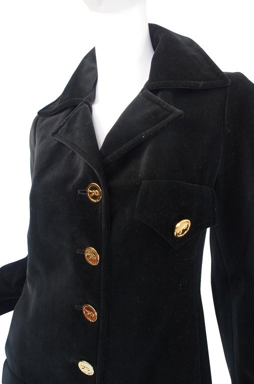 1970s Roberta Di Camerino Velvet Coat For Sale 2