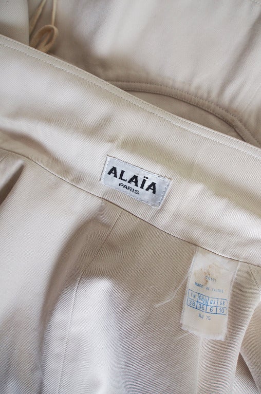 1990s Azzedine Alaia Safari Jacket For Sale 1