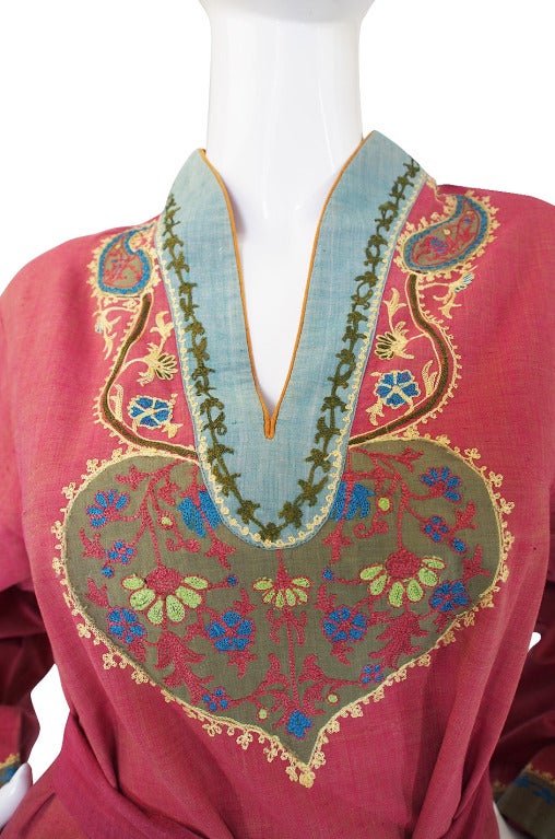 1970s Treacy Lowe Embroidered Caftan For Sale 3