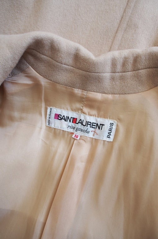 1970s Yves Saint Laurent Cream Coat 3