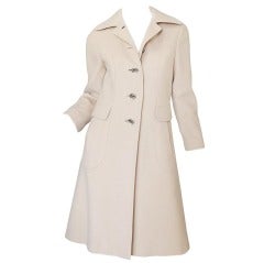 Retro 1960s Helen Wolf 100% Cashmere Coat