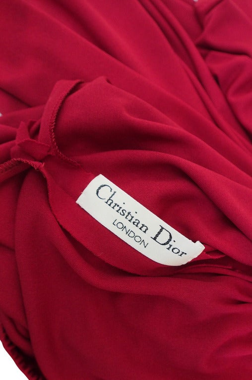 1970s Numbered Christian Dior Off Shoulder Dress 6