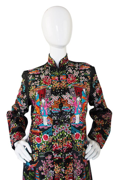 Women's 1920s Amazing Embroidered Silk Jacket Coat For Sale