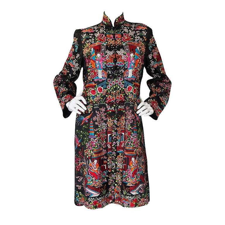 1920s Amazing Embroidered Silk Jacket Coat For Sale