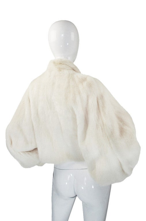 1960s Stunning White Mink Evening Jacket In Excellent Condition In Rockwood, ON