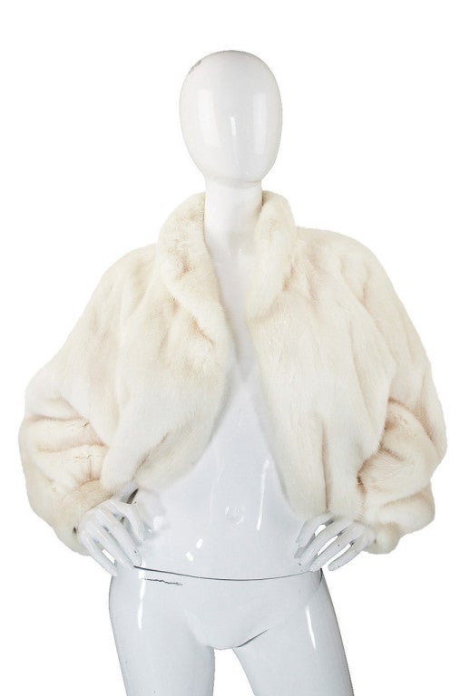 Women's 1960s Stunning White Mink Evening Jacket
