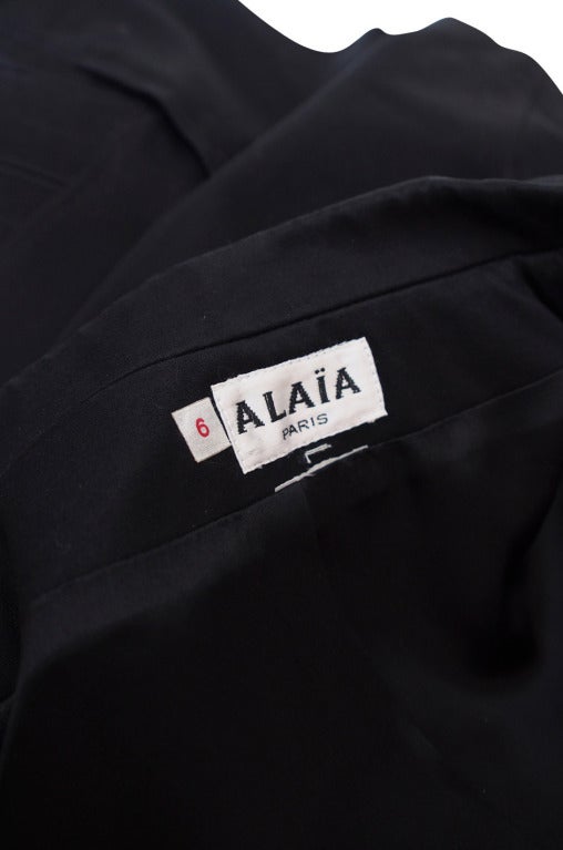 1980s Azzedine Alaia Black Corset Jacket For Sale 2