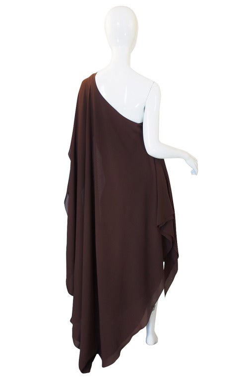 Women's Rare 1970s Silk Grecian Jacqueline de Ribes Gown