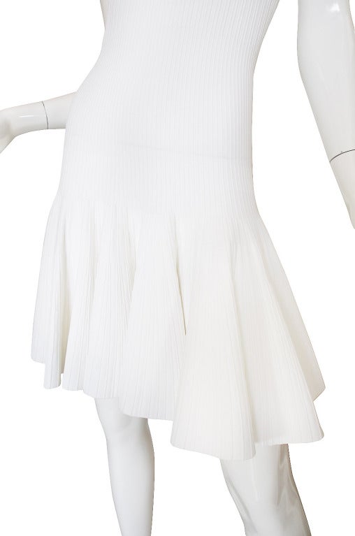 Recent Azzedine Alaia White Skater Skirt Dress For Sale 2