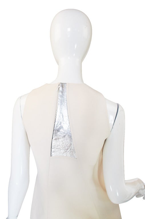 Recent Chado Ralph Rucci Silver & White Dress For Sale 1