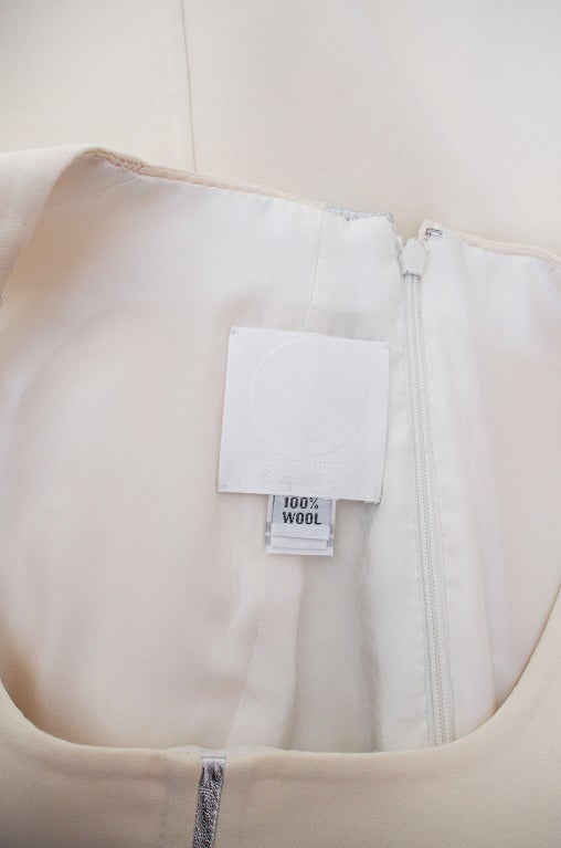 Recent Chado Ralph Rucci Silver & White Dress For Sale 3