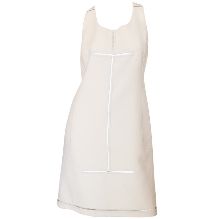 Recent Chado Ralph Rucci Silver & White Dress For Sale