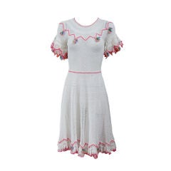 Vintage 1940s Crochet Swing Dress