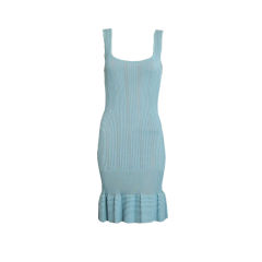 Fantastic 2008 Alaia Teal Knit Dress